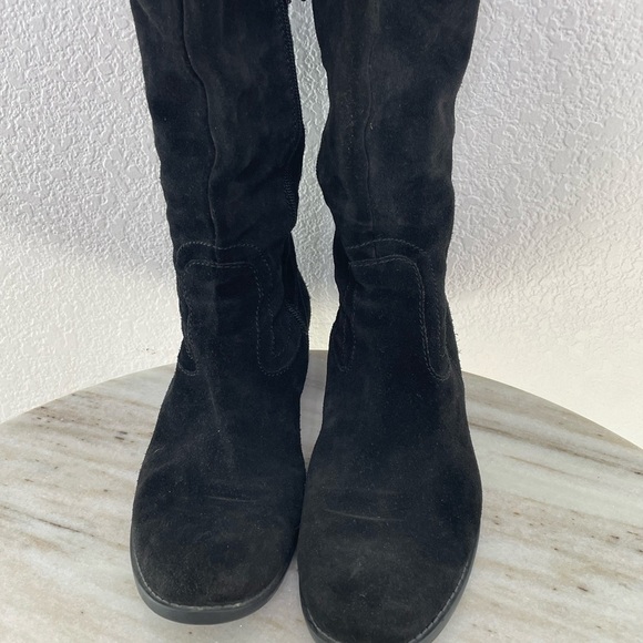 OMAI boots knee high suede buckle sz 11 or EU 41 Italian made heeled - Picture 11 of 14